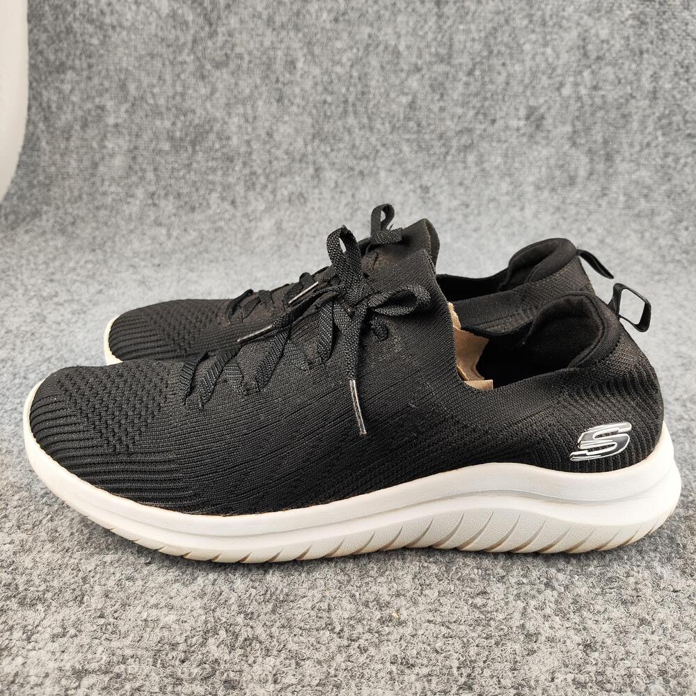 Skechers Shoes Womens Size 11 Black Knit Comfort Walking Sneakers SN 13356
